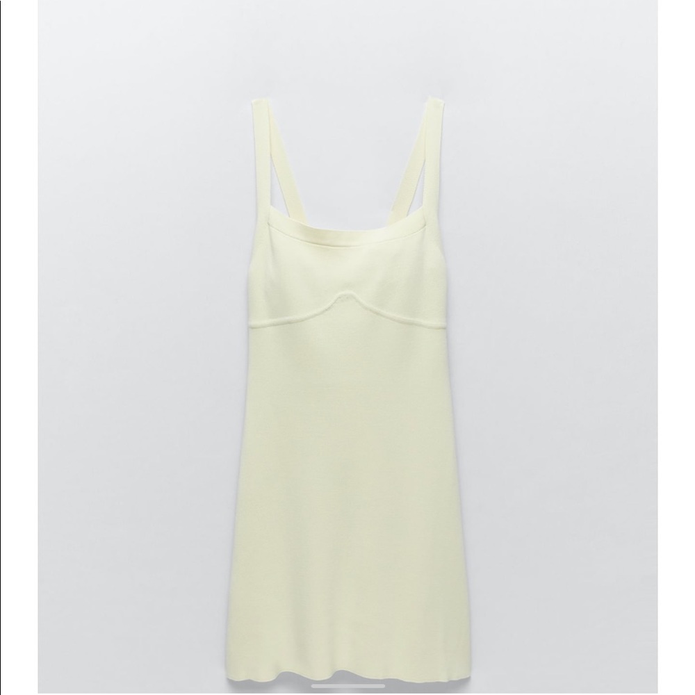 Zara knit dress with straps - yellow